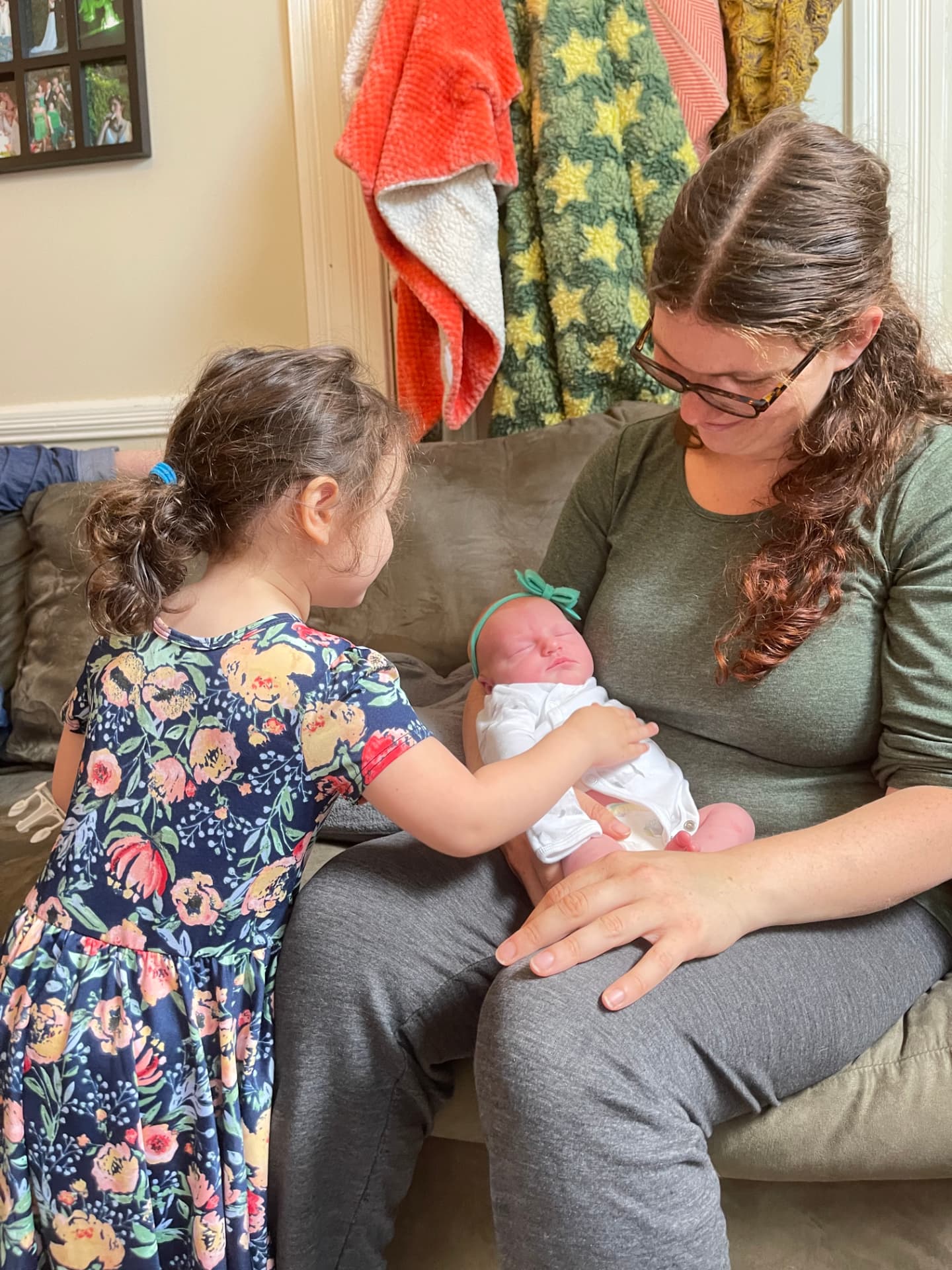 A moment from Nora's years of doula work with families